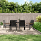 Tuinstoelen 6 st 55x61,5x90 cm textileen staal zwart