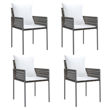 Tuinstoelen Met Kussens 5X61X83 Cm Poly Rattan 4 Bruin