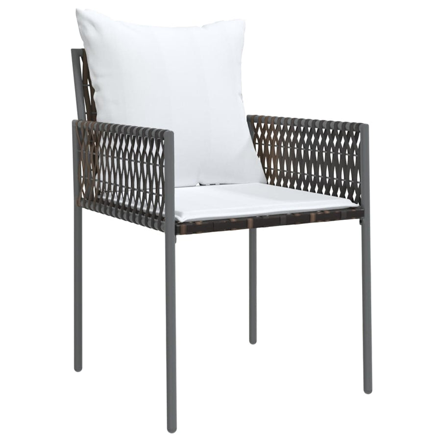 Tuinstoelen Met Kussens 5X61X83 Cm Poly Rattan 4 Bruin