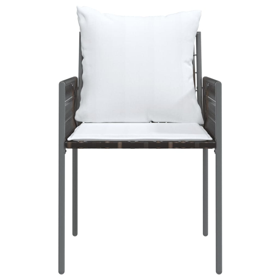 Tuinstoelen Met Kussens 5X61X83 Cm Poly Rattan 4 Bruin