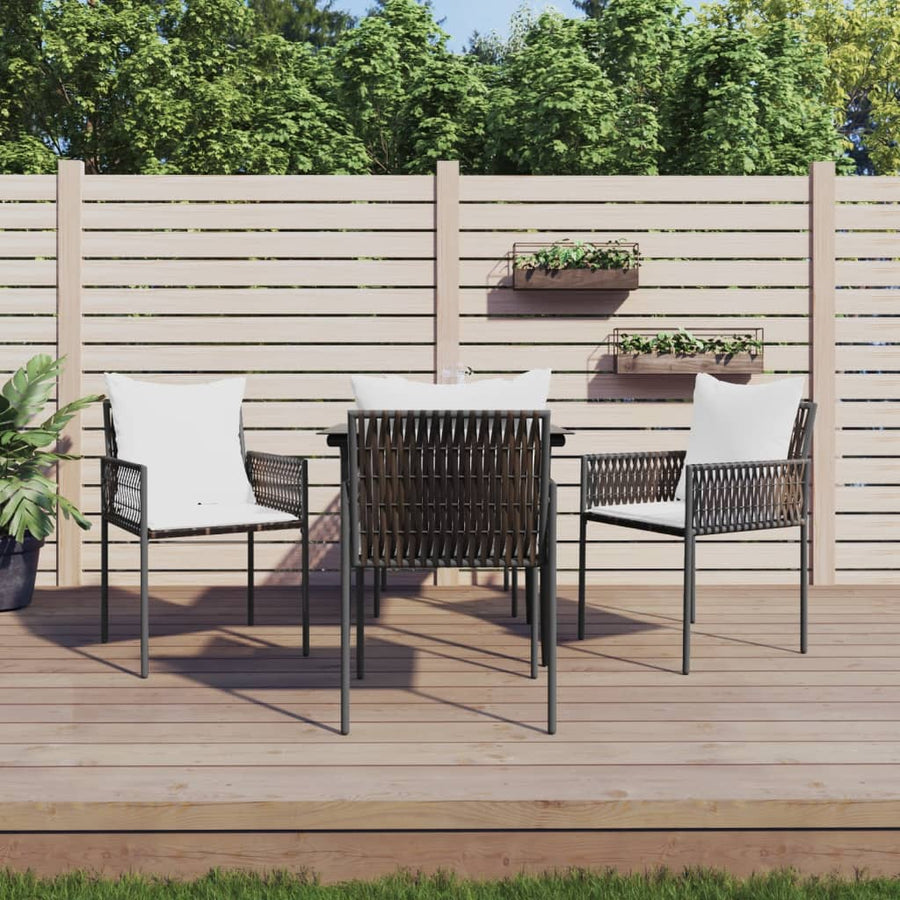 Tuinstoelen Met Kussens 5X61X83 Cm Poly Rattan 4 Bruin