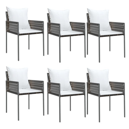 Tuinstoelen Met Kussens 54X1X83 Cm Poly Rattan 6 Bruin