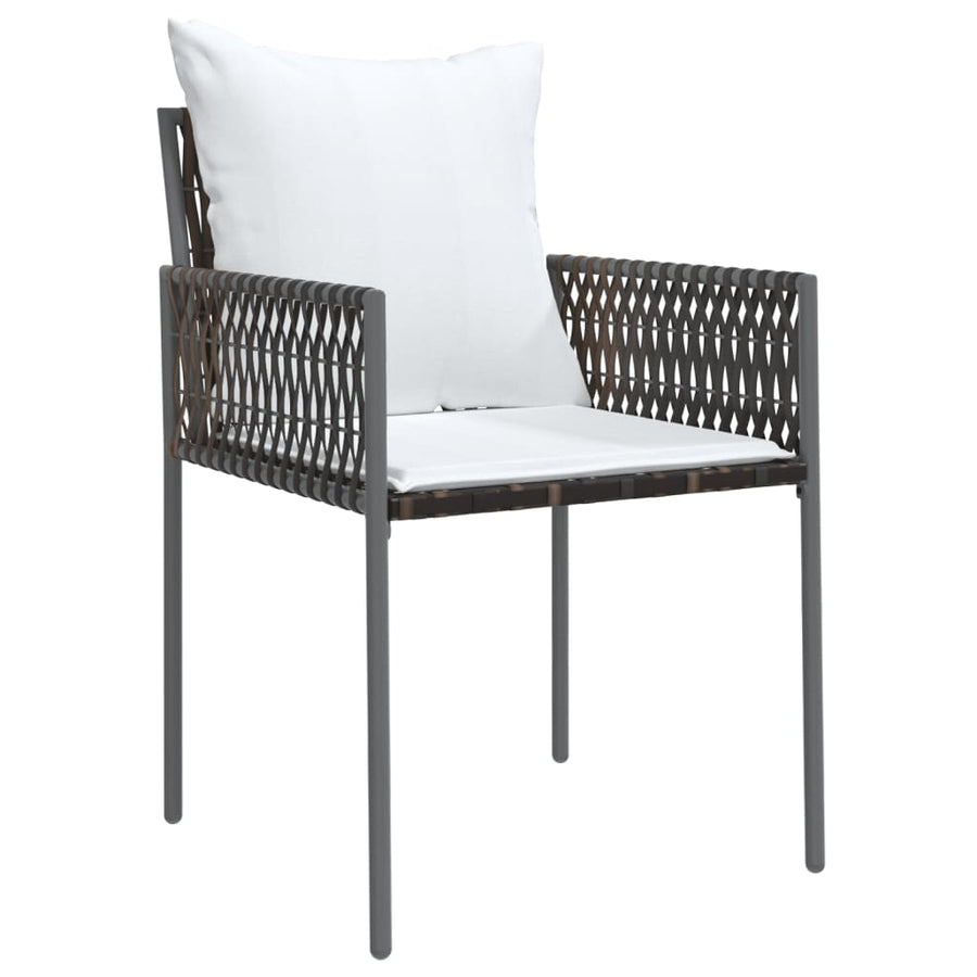 Tuinstoelen Met Kussens 54X1X83 Cm Poly Rattan 6 Bruin