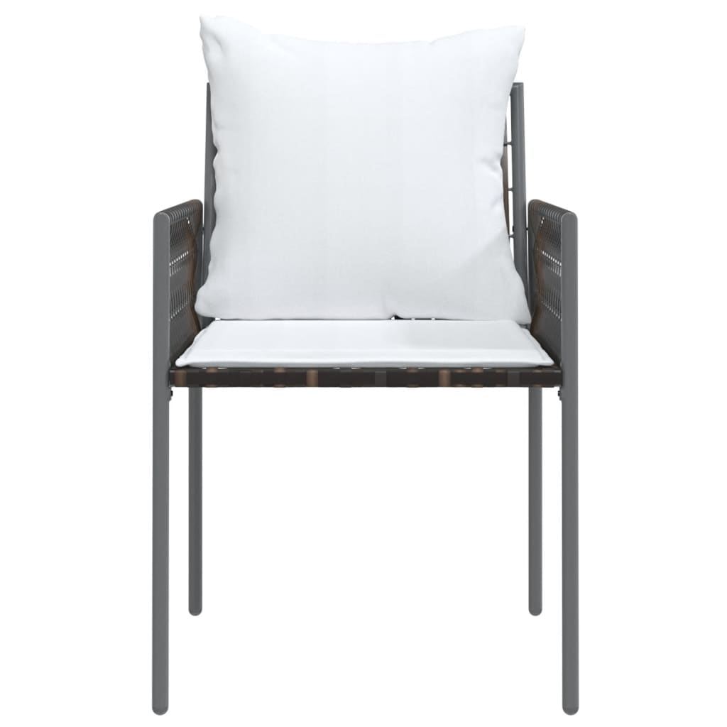 Tuinstoelen Met Kussens 54X1X83 Cm Poly Rattan 6 Bruin