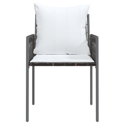 Tuinstoelen Met Kussens 54X1X83 Cm Poly Rattan 6 Bruin