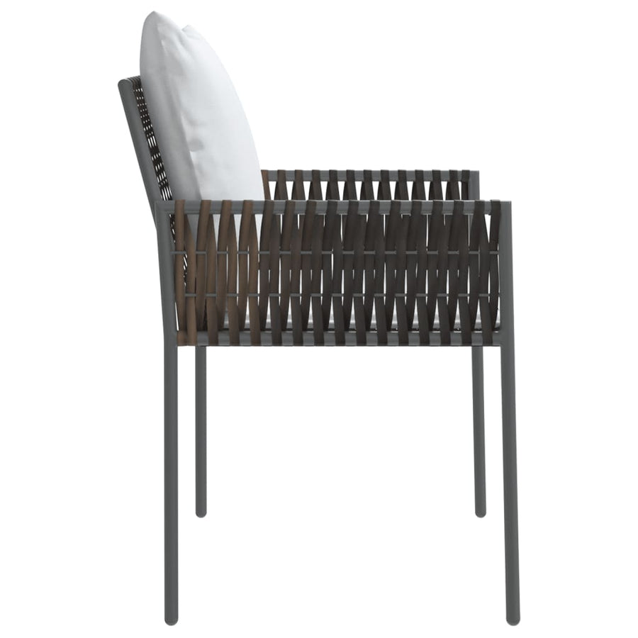 Tuinstoelen Met Kussens 54X1X83 Cm Poly Rattan 6 Bruin