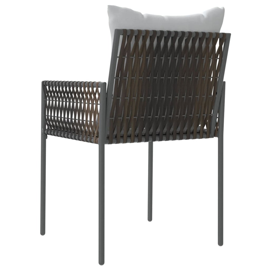 Tuinstoelen Met Kussens 54X1X83 Cm Poly Rattan 6 Bruin