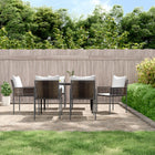 Garden chairs 6 pcs with cushions 54x61x83 cm poly rattan brown
