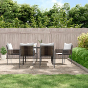 Tuinstoelen 6 st poly rattan bruin 54x61x83 cm