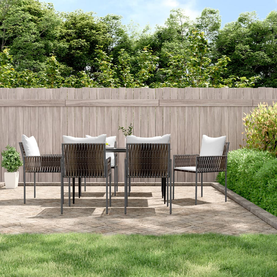 Tuinstoelen Met Kussens 54X1X83 Cm Poly Rattan 6 Bruin