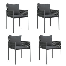 Tuinstoelen Met Kussens 5X61X83 Cm Poly Rattan 4 Zwart