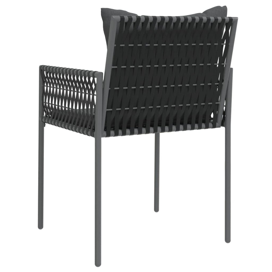 Tuinstoelen Met Kussens 5X61X83 Cm Poly Rattan 4 Zwart
