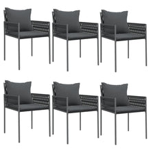 Tuinstoelen Met Kussens 54X1X83 Cm Poly Rattan 6 Zwart