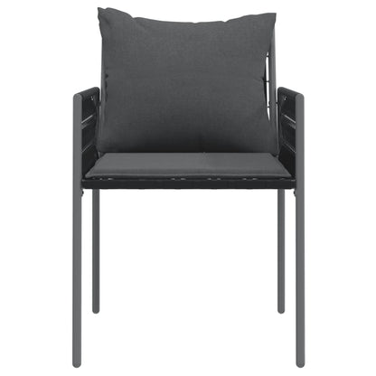 Tuinstoelen Met Kussens 54X1X83 Cm Poly Rattan 6 Zwart