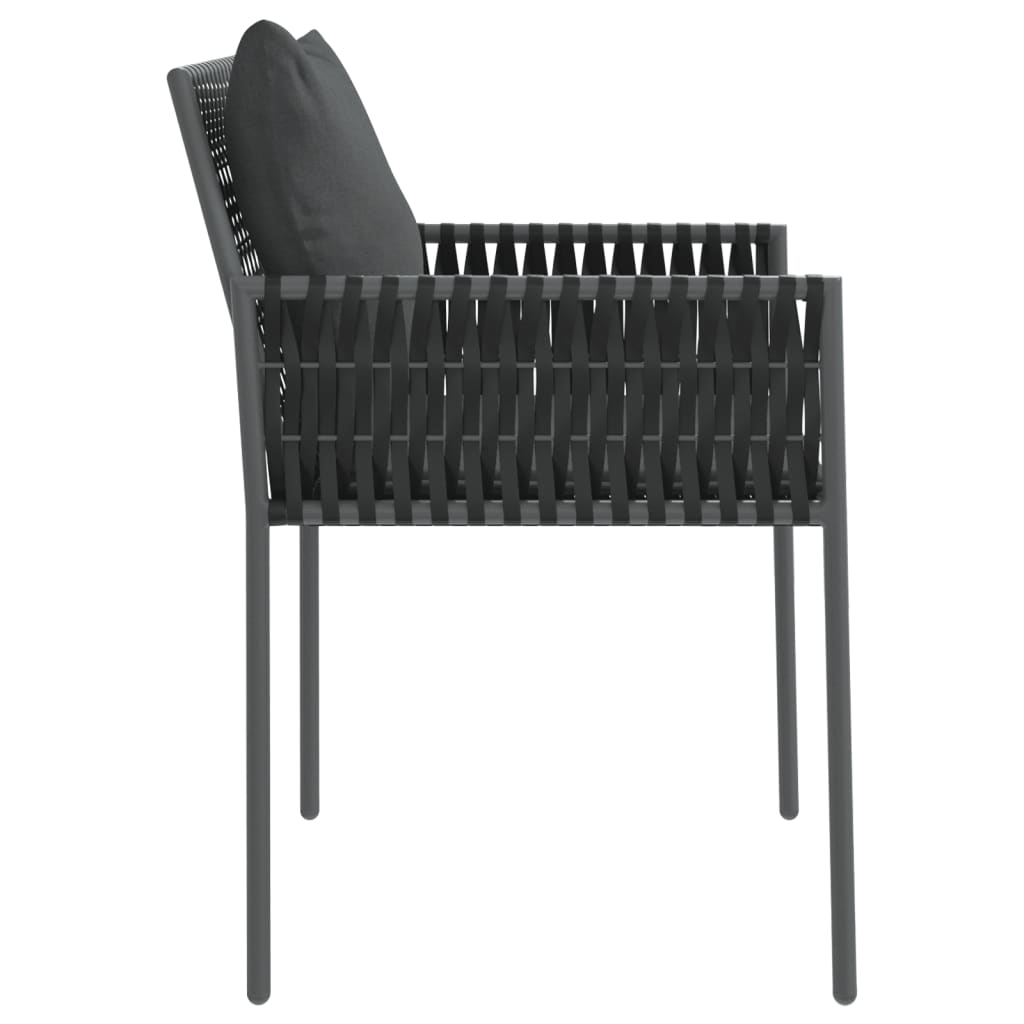 Tuinstoelen Met Kussens 54X1X83 Cm Poly Rattan 6 Zwart