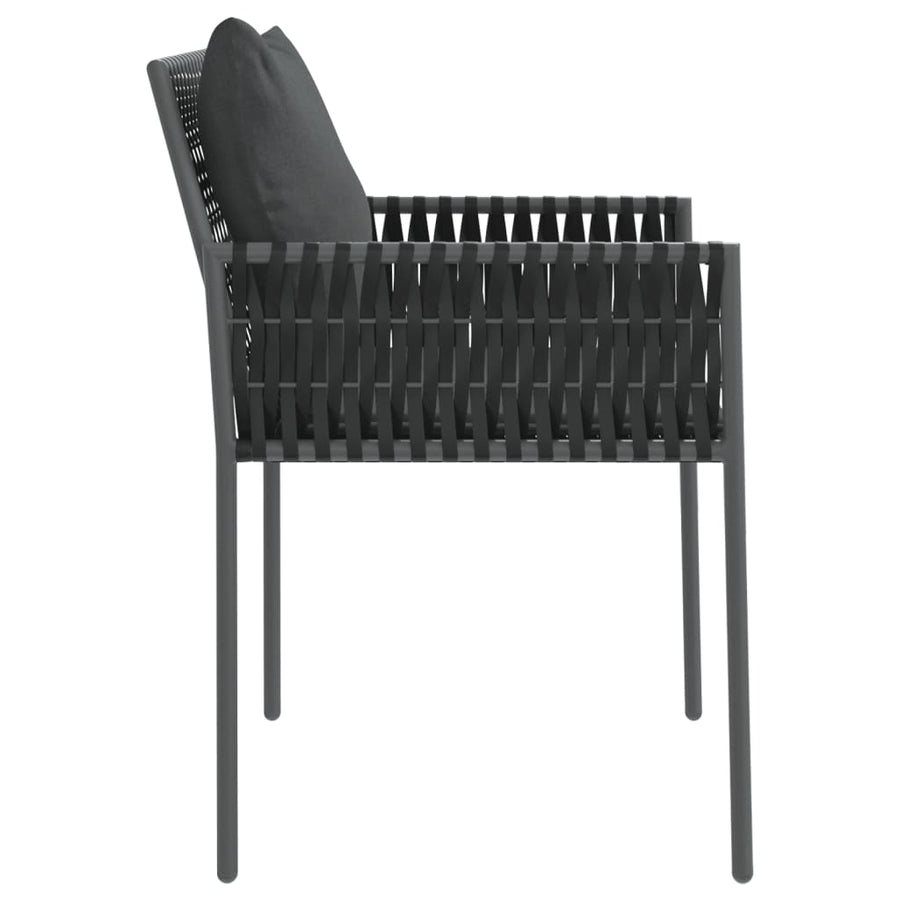 Tuinstoelen Met Kussens 54X1X83 Cm Poly Rattan 6 Zwart