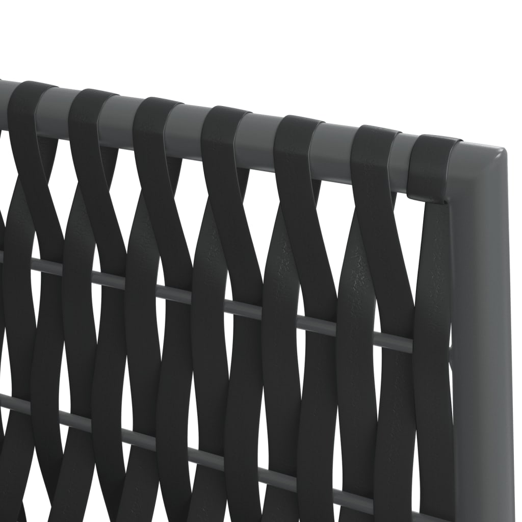 Tuinstoelen Met Kussens 54X1X83 Cm Poly Rattan 6 Zwart