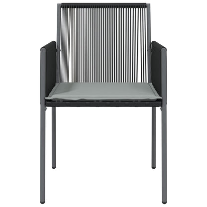 Tuinstoelen Met Kussens 5X60,5X83,5 Cm Poly Rattan Zwart 4