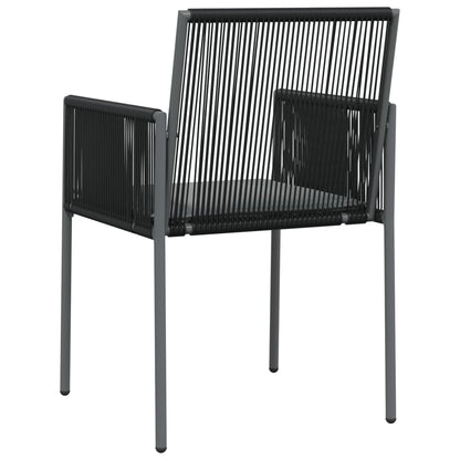 Tuinstoelen Met Kussens 5X60,5X83,5 Cm Poly Rattan Zwart 4