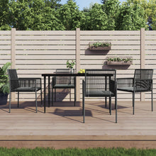 Tuinstoelen Met Kussens 5X60,5X83,5 Cm Poly Rattan Zwart 4