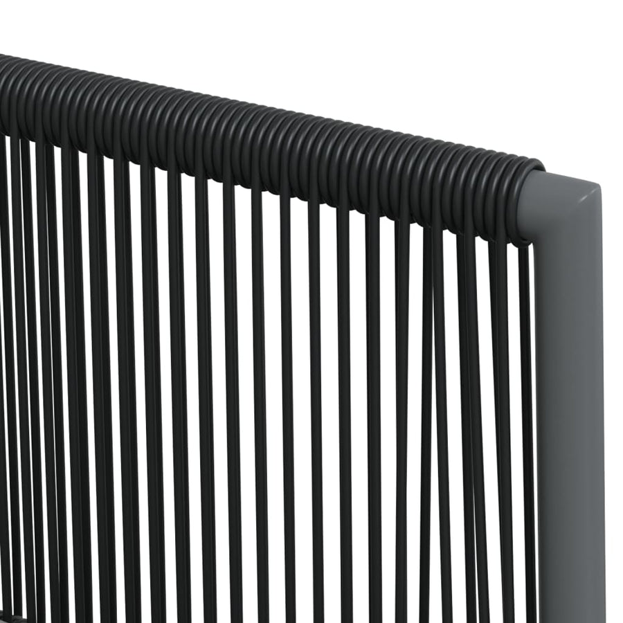 Tuinstoelen Met Kussens 54X0,5X83,5 Cm Poly Rattan Zwart 6
