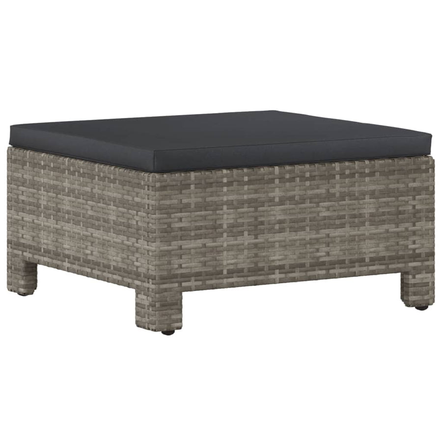 5-Delige Loungeset Met Kussens Poly Rattan Grijs 3