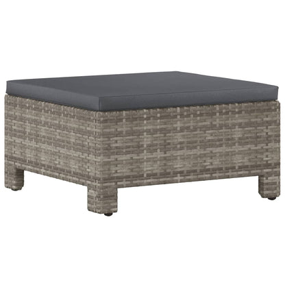-Delige Loungeset Met Kussens Poly Rattan Grijs 6