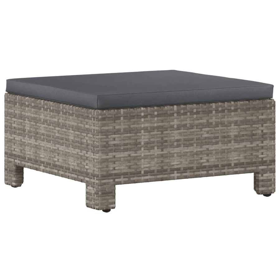 -Delige Loungeset Met Kussens Poly Rattan Grijs 6