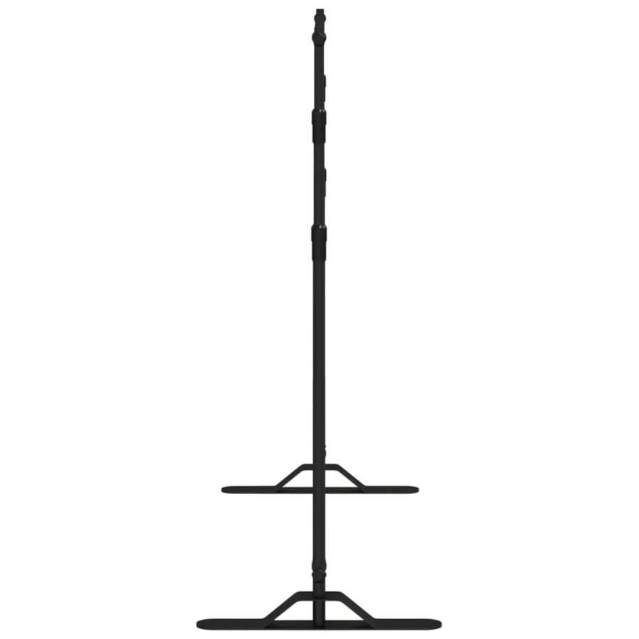 Achtergrondstandaards 2 St 254X243 Cm Staal Zwart 254 x 243 cm (2 pcs)