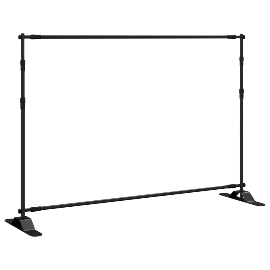 Achtergrondstandaards 2 St 305X243 Cm Staal Zwart 305 x 243 cm (2 pcs)
