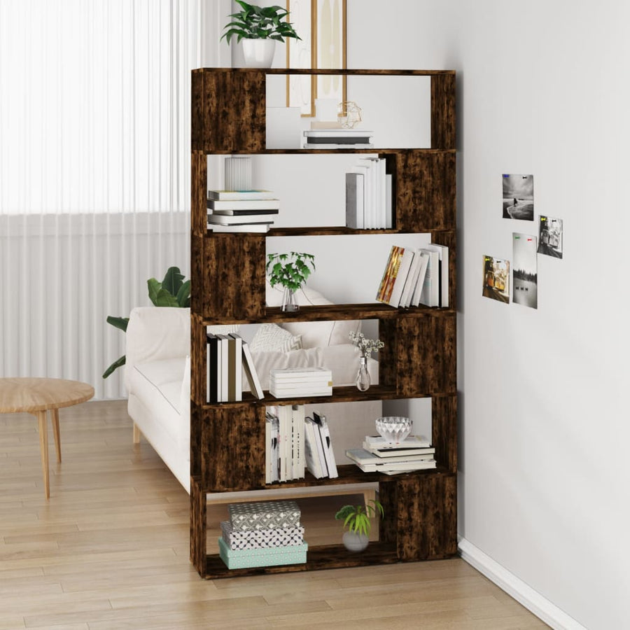 Boekenkast/Kamerscherm 00X24X88 Cm Kleurig Gerookt eiken