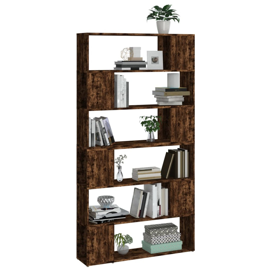 Boekenkast/Kamerscherm 00X24X88 Cm Kleurig Gerookt eiken