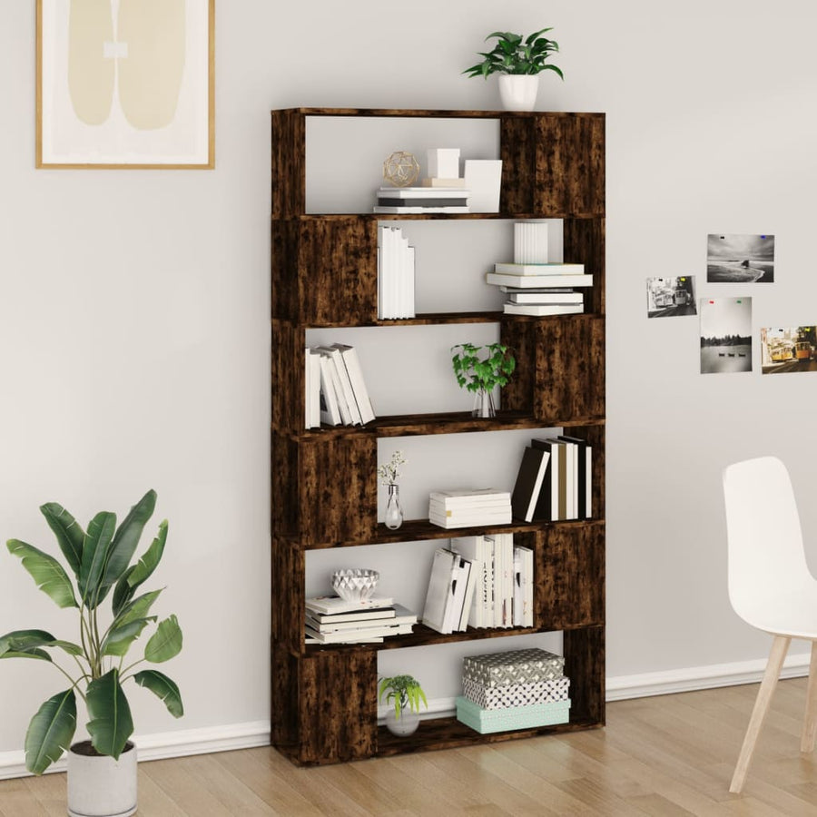 Boekenkast/Kamerscherm 00X24X88 Cm Kleurig Gerookt eiken