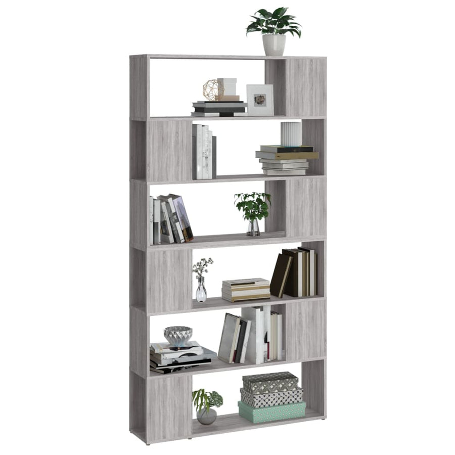 Boekenkast/Kamerscherm 00X24X88 Cm Eikenkleurig Grijs sonoma