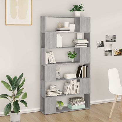 Boekenkast/Kamerscherm 00X24X88 Cm Eikenkleurig Grijs sonoma