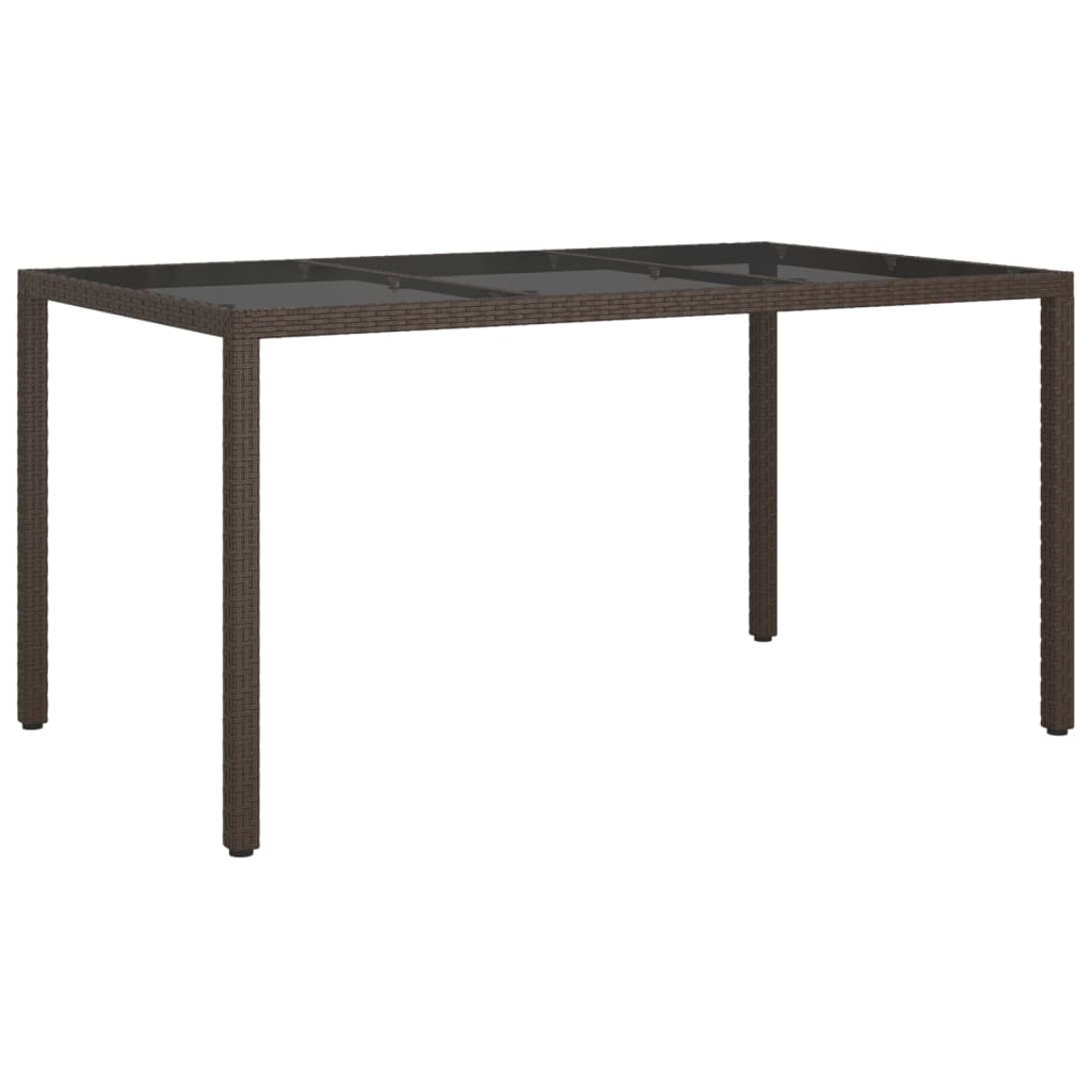 5-delige Tuinset met kussens poly rattan bruin