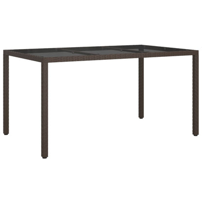 5-delige Tuinset met kussens poly rattan bruin