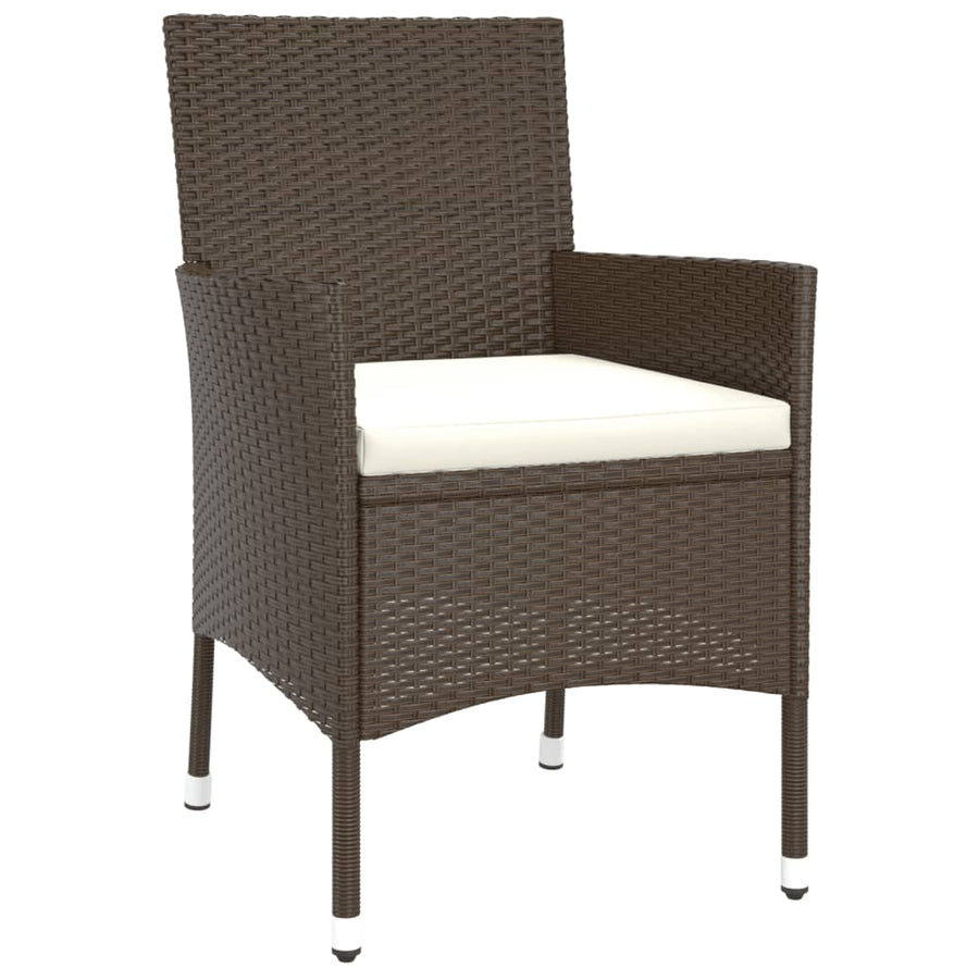 9-Delige Tuinset Met Kussens Poly Rattan Bruin 8