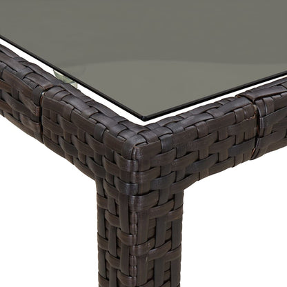 9-Delige Tuinset Met Kussens Poly Rattan Bruin 8