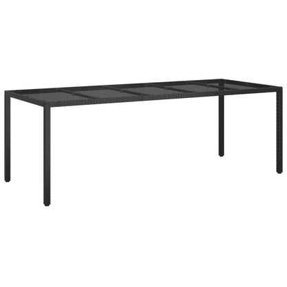 -Delige Tuinset Poly Rattan Zwart 9 250 cm tafellengte