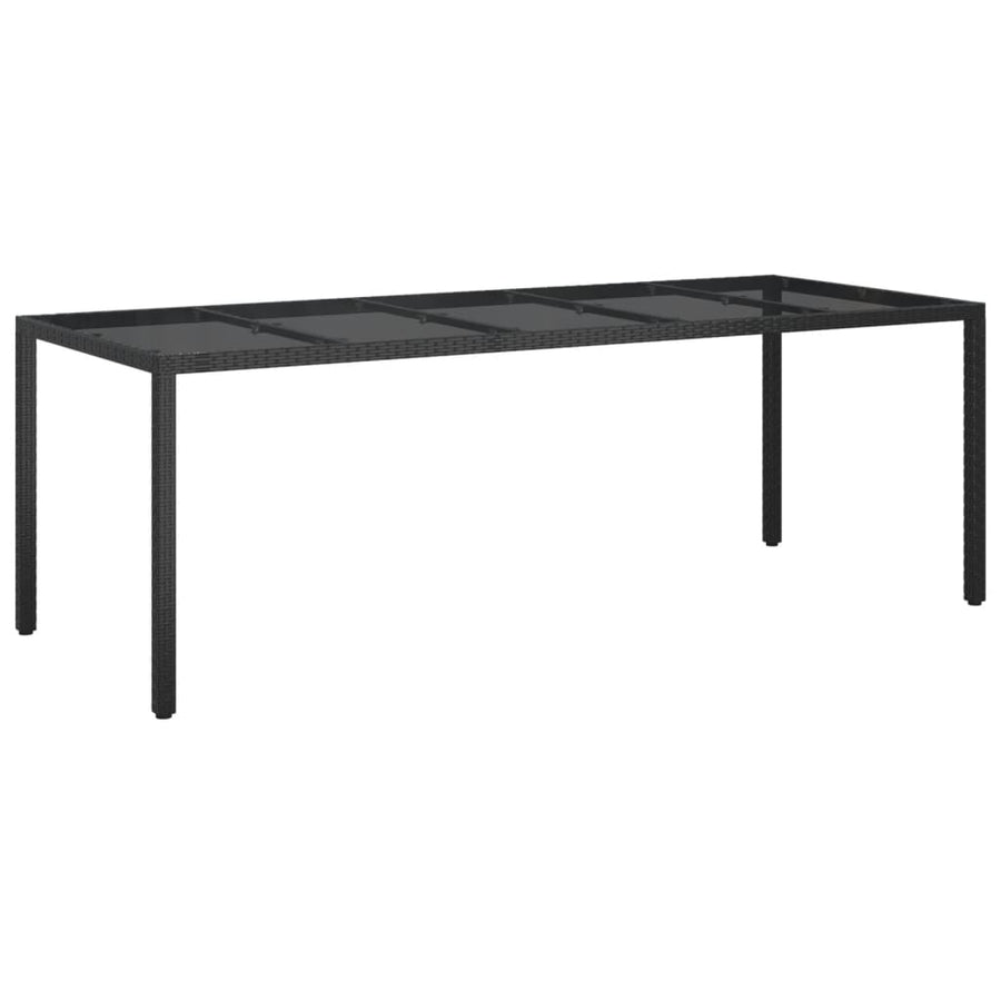 -Delige Tuinset Poly Rattan Zwart 9 250 cm tafellengte