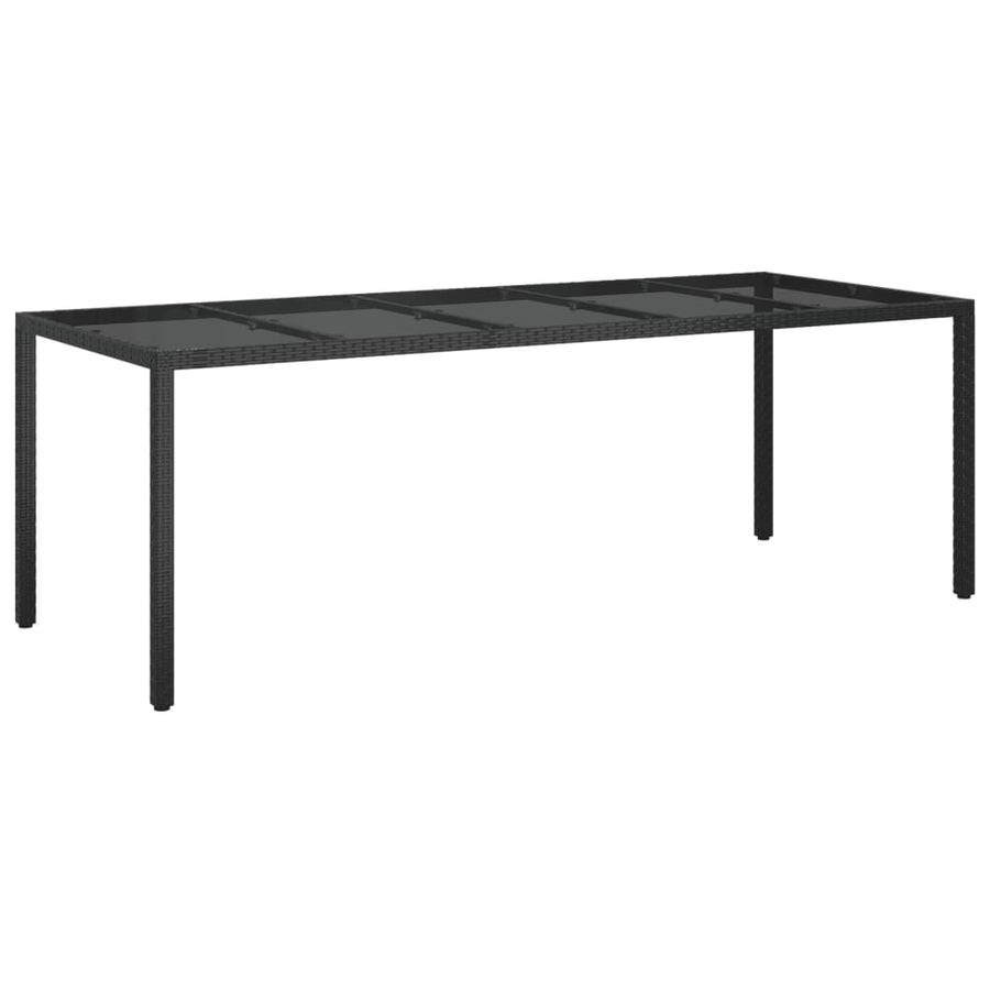 -Delige Tuinset Met Kussens Poly Rattan Zwart 11 250 cm tafellengte