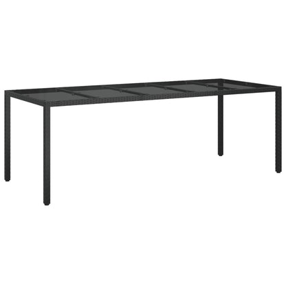 -Delige Tuinset Poly Rattan Zwart 9 250 cm tafellengte