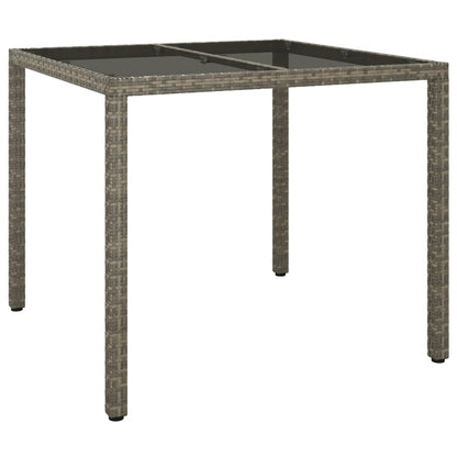 3-Delige Tuinset Met Kussens Poly Rattan Grijs