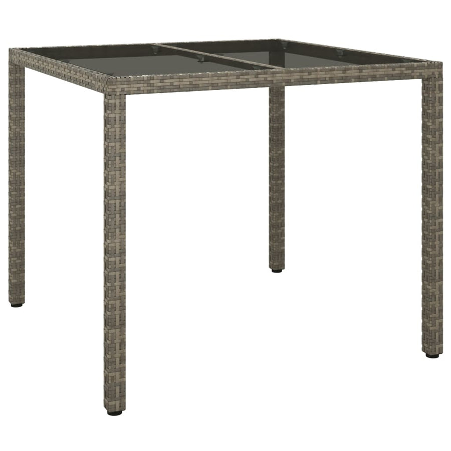 3-Delige Tuinset Met Kussens Poly Rattan Grijs