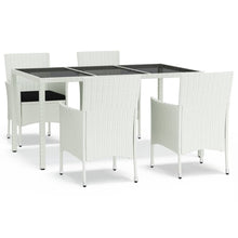 5-Delige Tuinset Met Kussens Poly Rattan Wit 4