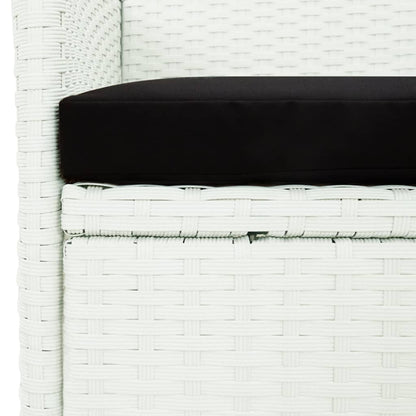 5-Delige Tuinset Met Kussens Poly Rattan Wit 4