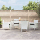 Tuinset 5-delig poly rattan wit