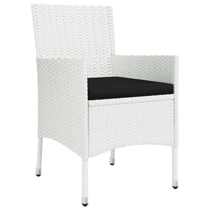 9-Delige Tuinset Met Kussens Poly Rattan Wit 8