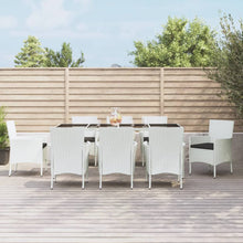 9-Delige Tuinset Met Kussens Poly Rattan Wit 8
